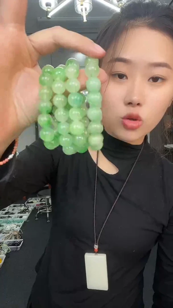 未镶嵌把件翡翠绿花手串卡13多样性发货一