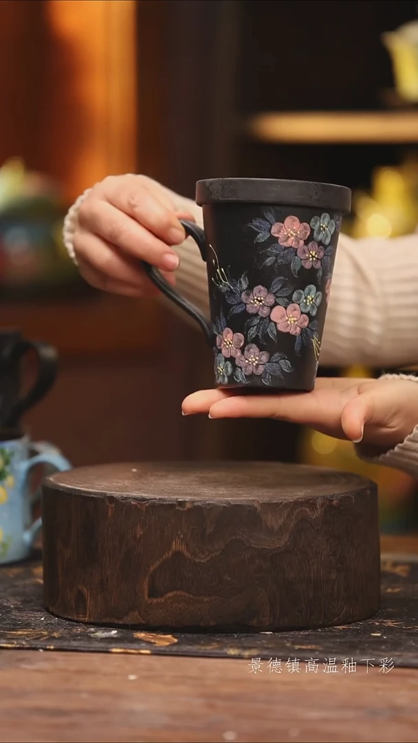 陶瓷景德镇高温釉下手绘陶瓷