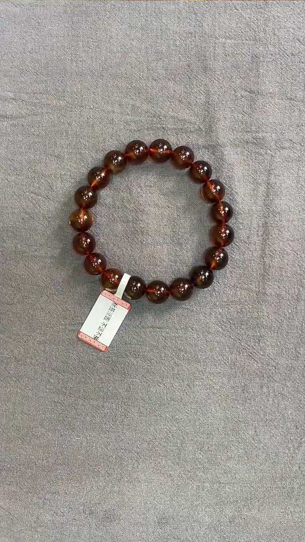 手串琥珀未镶嵌浓紫蜜手串10MM   多样性发其一