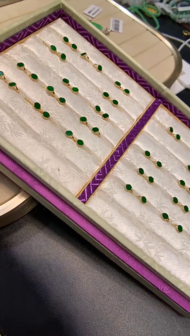 银S925镶嵌翡翠耳饰耳夹 多样性发一件