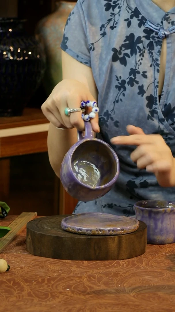 杯子景德镇手绘油画风花瓶1