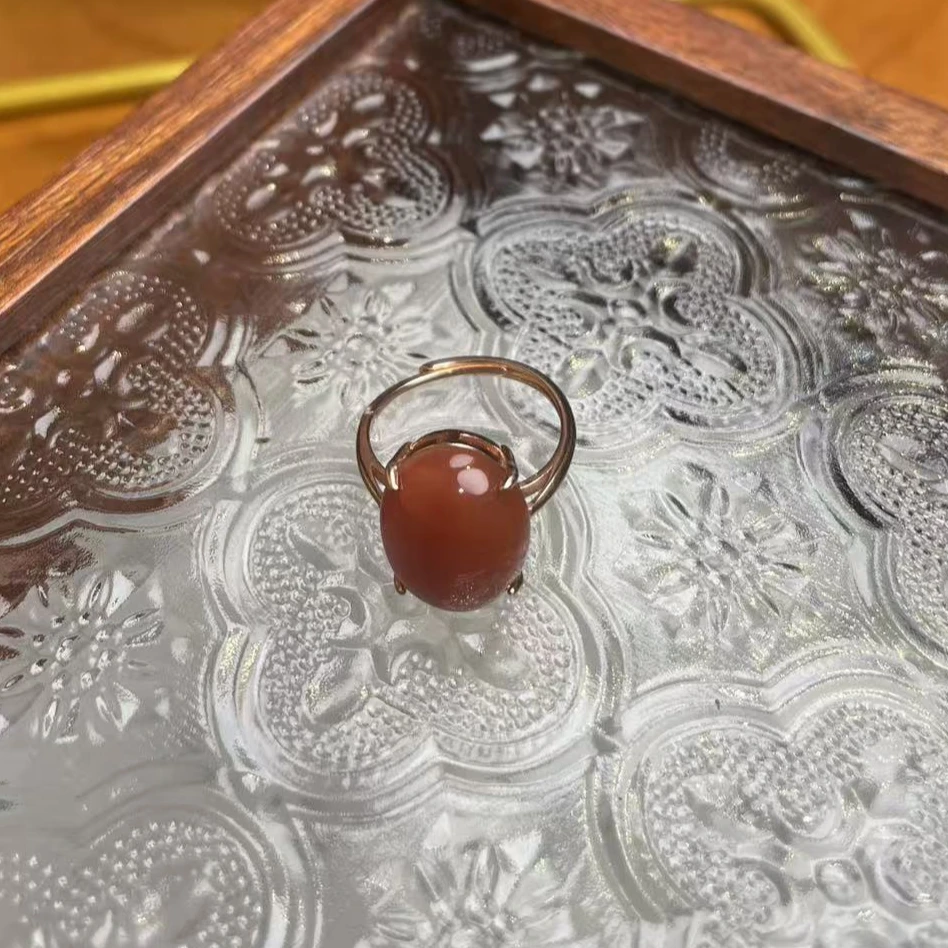 南红椭圆戒指 多样性发其一