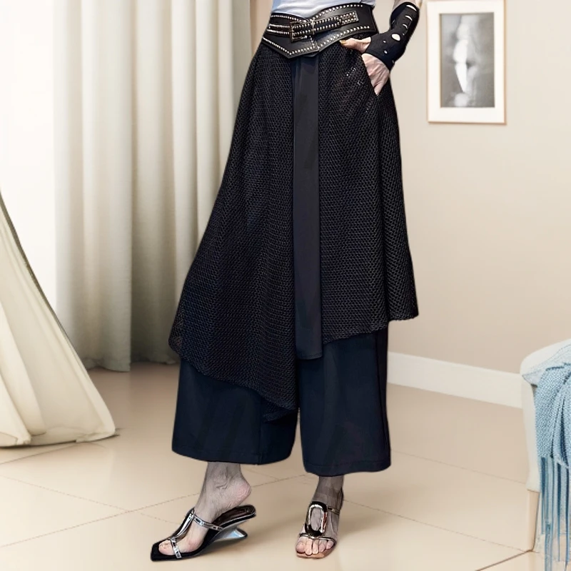 香港 Lin Lang伦哥私定  夏季新款休闲时尚气质不规则裤2649#