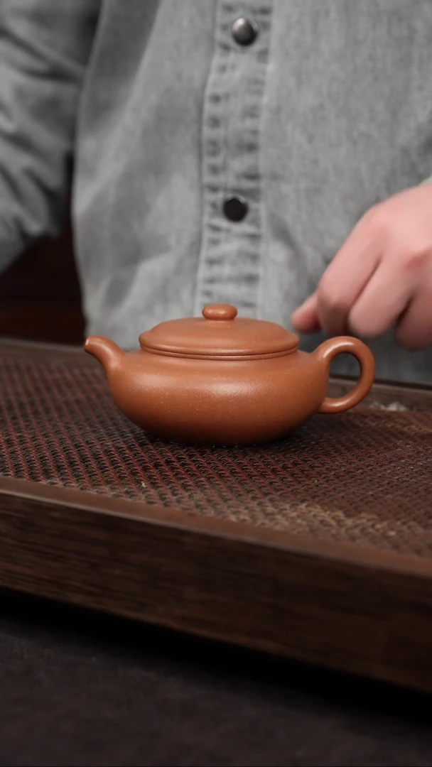 【闪购商品】紫砂茶壶五彩泥扁腹