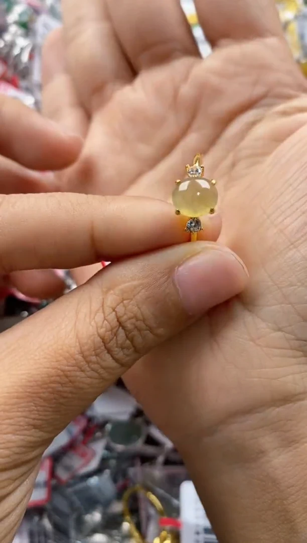 银S925镶嵌戒指翡翠222              8