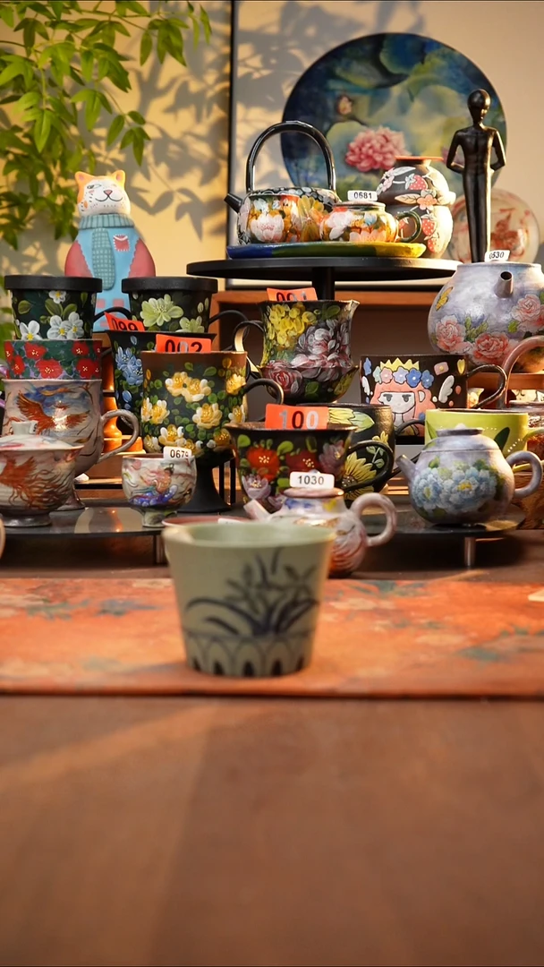 瓷片景德镇手工手绘1001