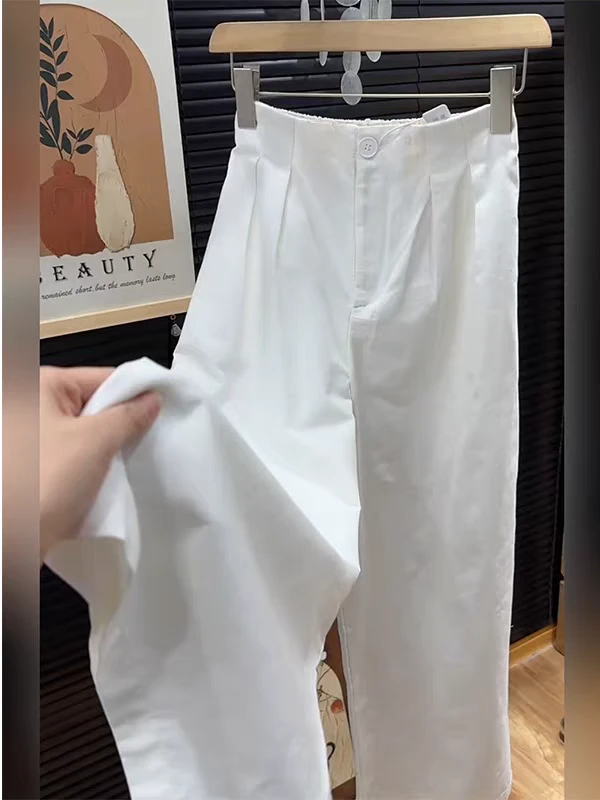 西装高腰休闲阔腿裤显瘦夏季