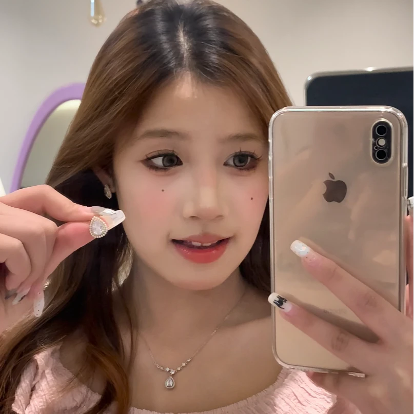 芒果饰品 铜合金锆石耳饰 经典百搭闪锆水滴耳环女精致耳钉耳饰