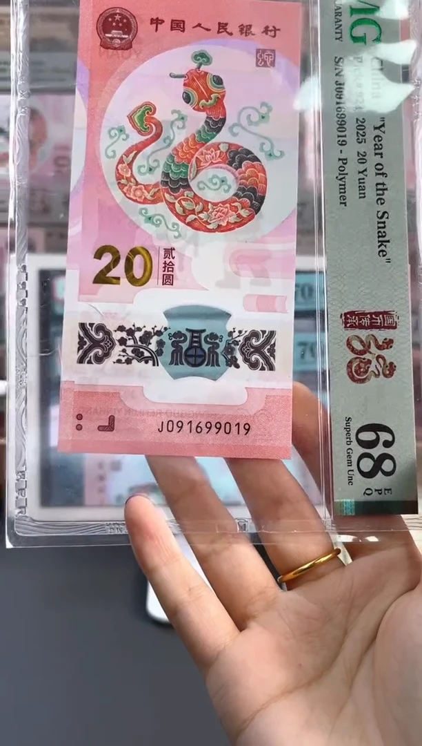 塑料蛇钞 68分 J091699019