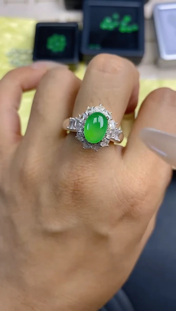 定制翡翠未镶嵌天然翡翠蛋面58