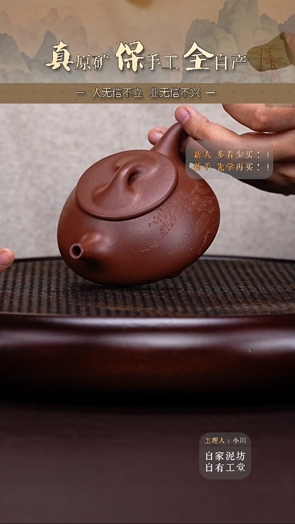 茶壶紫砂大水潭底槽清满瓢