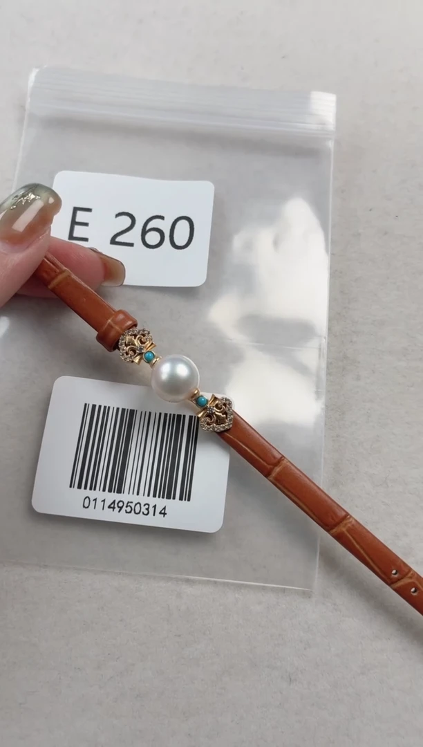 银S925镶嵌手表海水珍珠E260