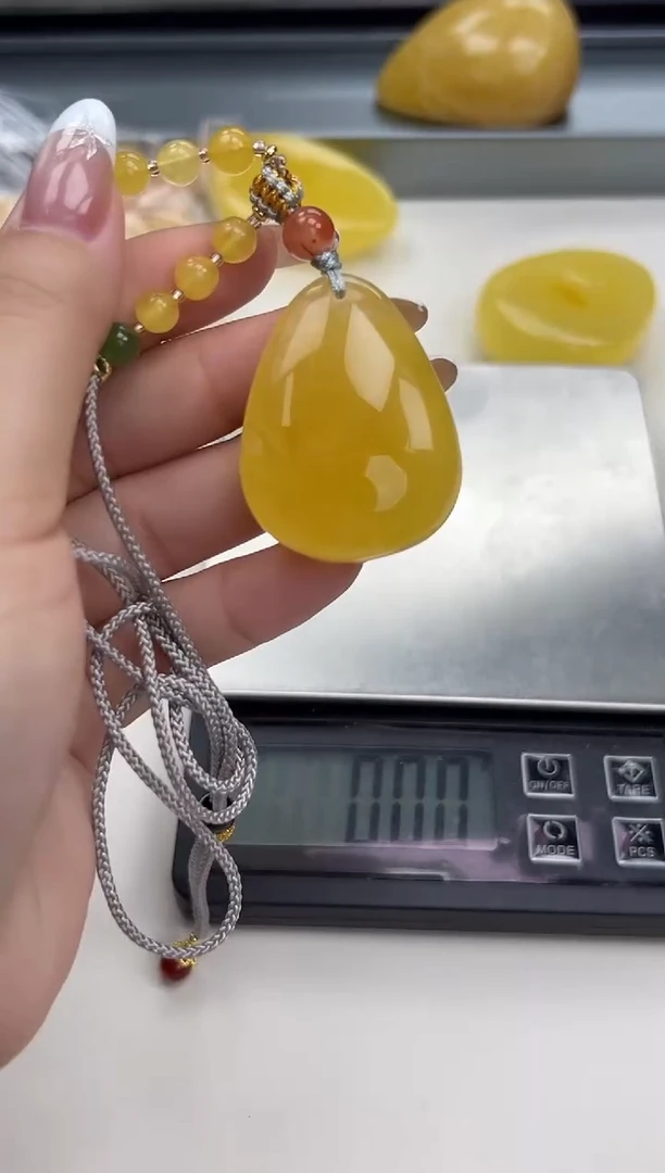 裸石琥珀未镶嵌琥珀蜜蜡吊坠
