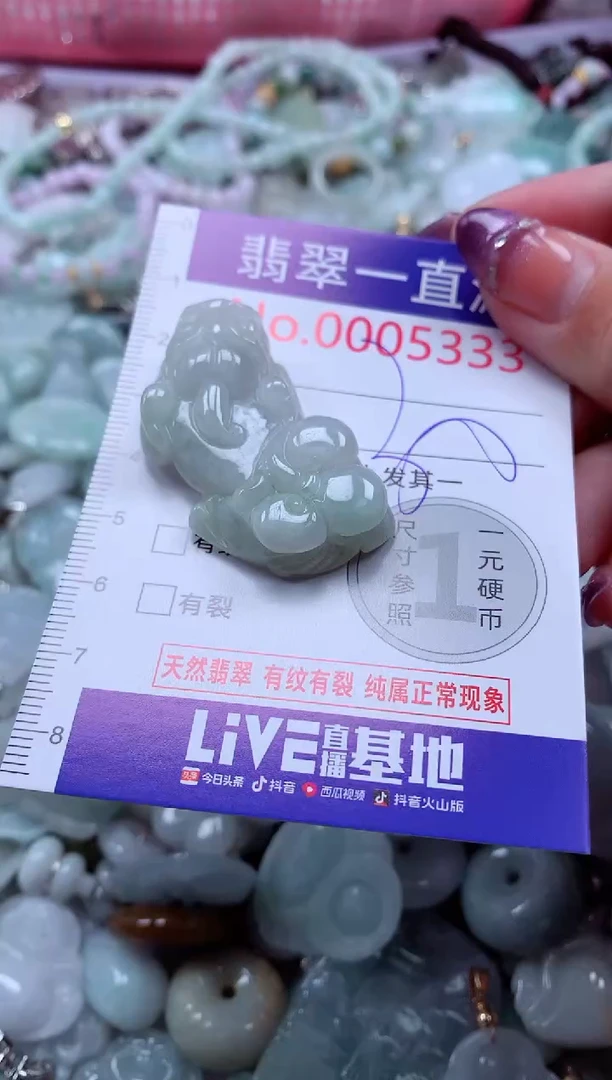 翡翠未镶嵌吊坠(不含链)5333