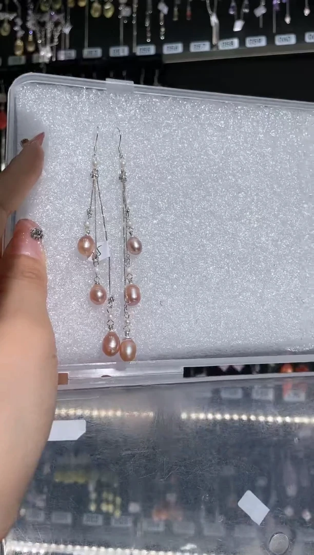 【闪购商品】紫晶耳饰银S925镶嵌爱痴豆豆