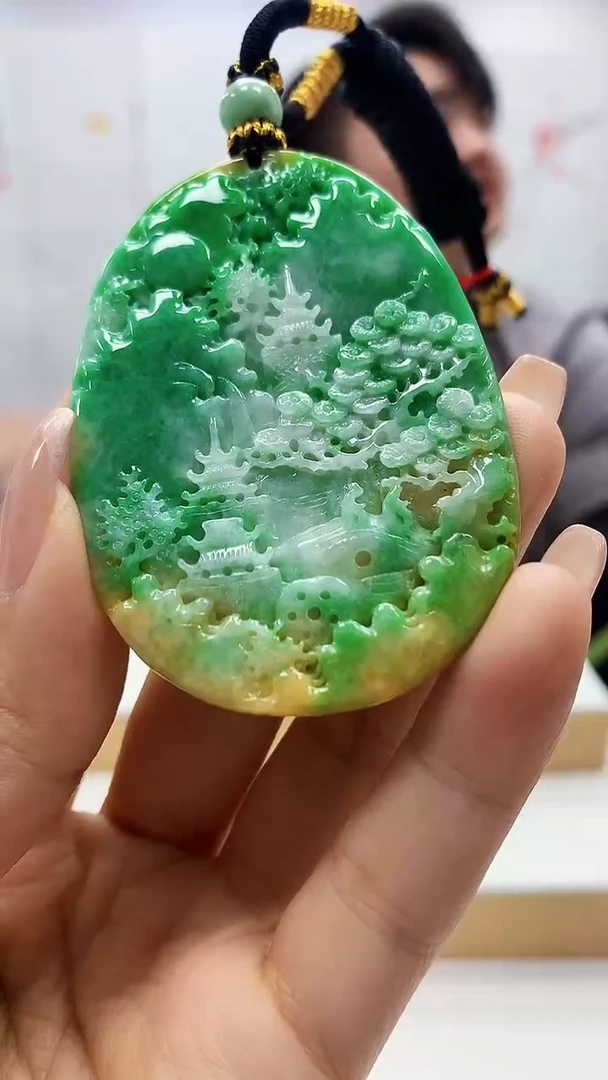 未镶嵌定制翡翠5060ty-毛货挂件26