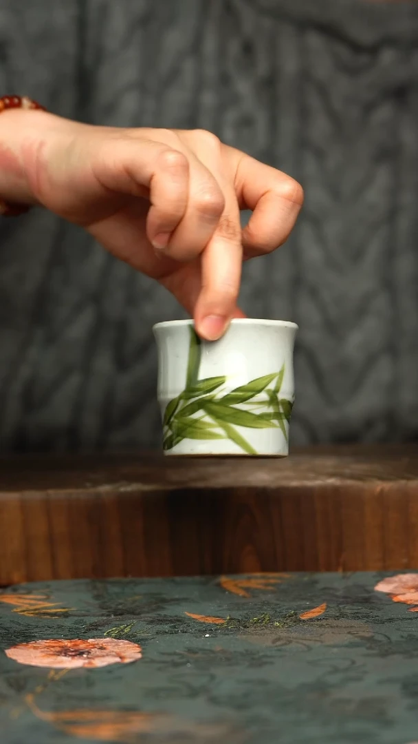 杯釉下彩手工手绘同款陶器