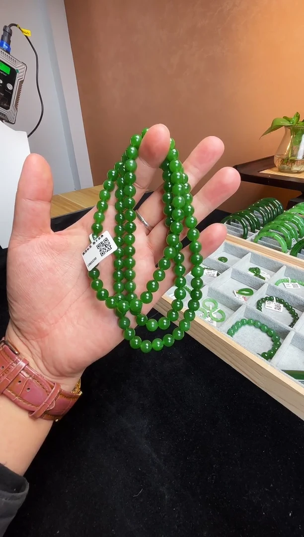 项链未镶嵌和田玉卡8碧玉项链