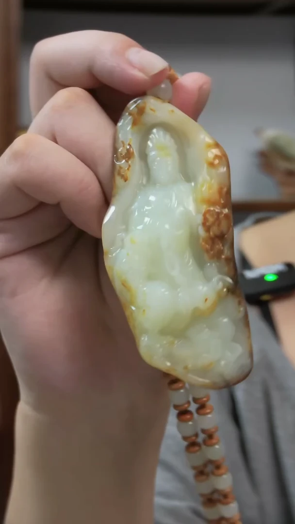 颈饰未镶嵌和田玉观音