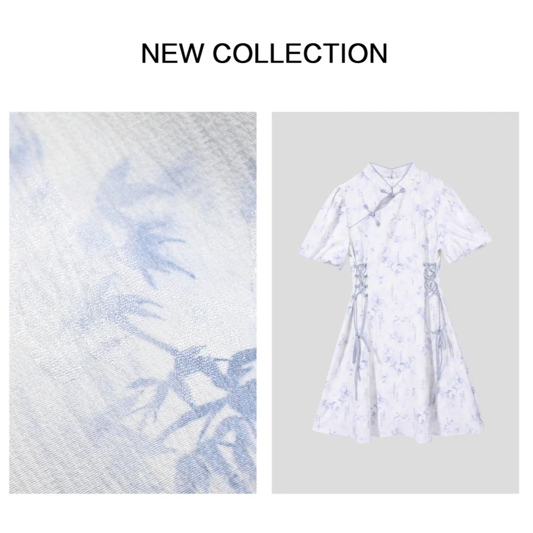 【龙哥专属】L5F26193 夏季新款国风复古时尚小清新旗袍连衣裙 4051