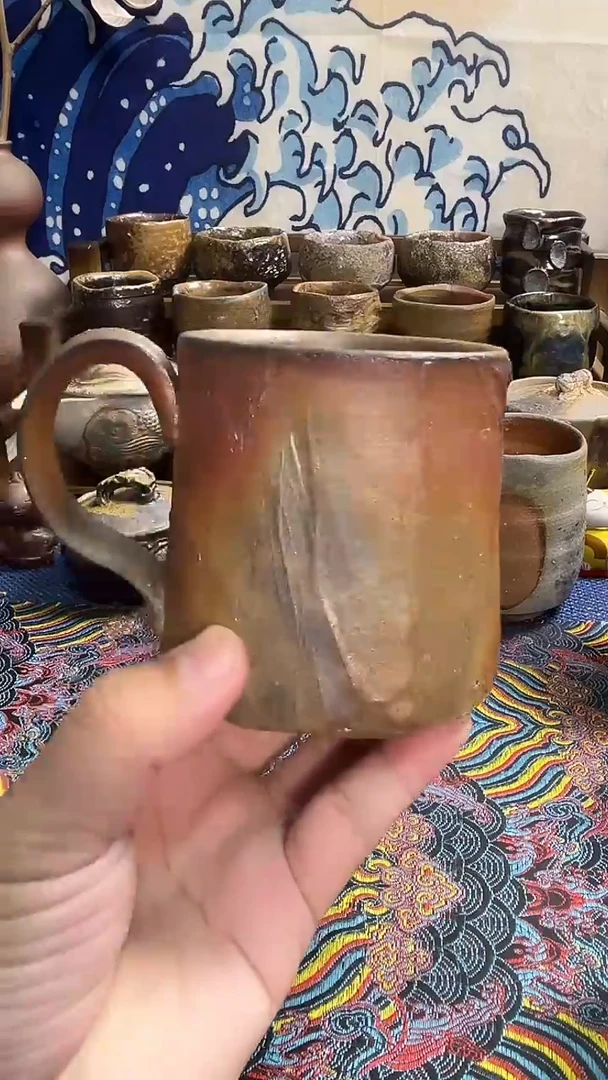 马克杯日式备前烧茶具茶周边