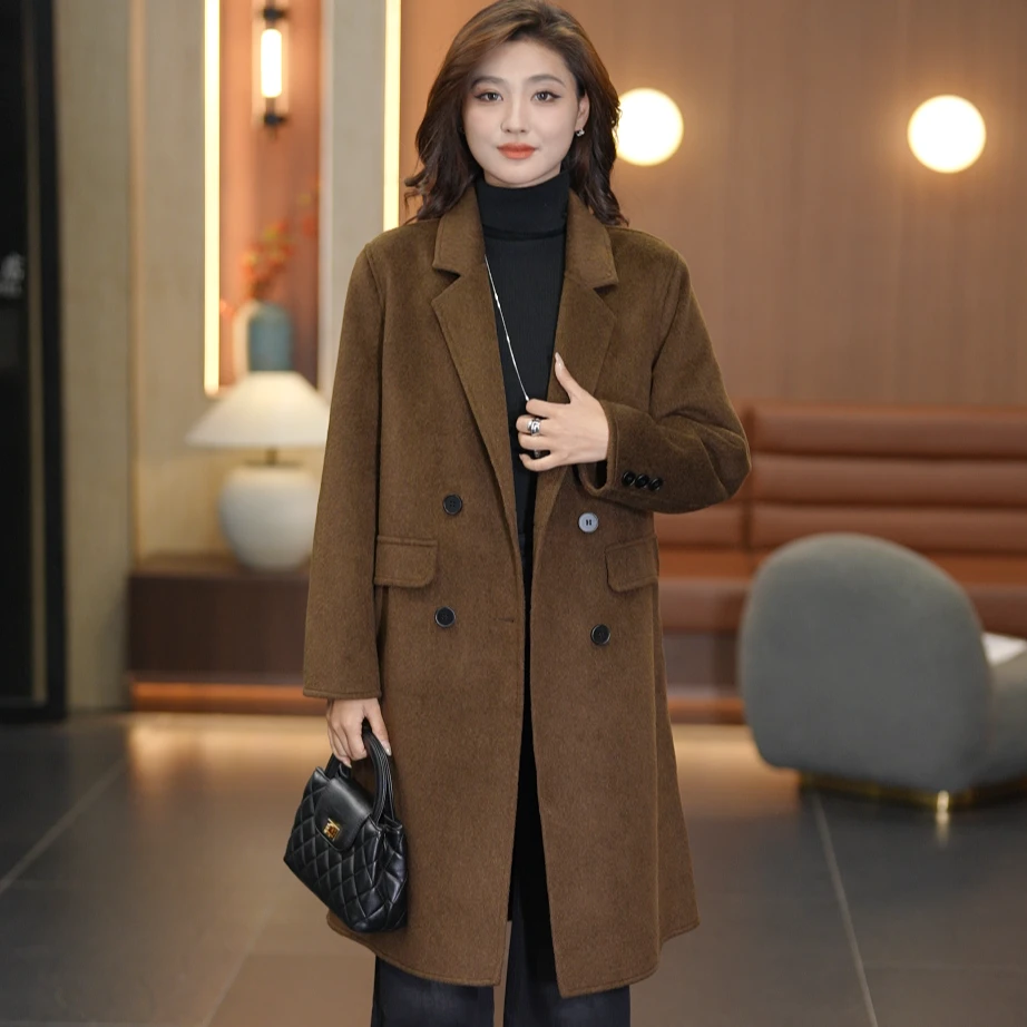 秋冬新款2025年小个子定制网红韩版气质显瘦双面呢秋冬大衣