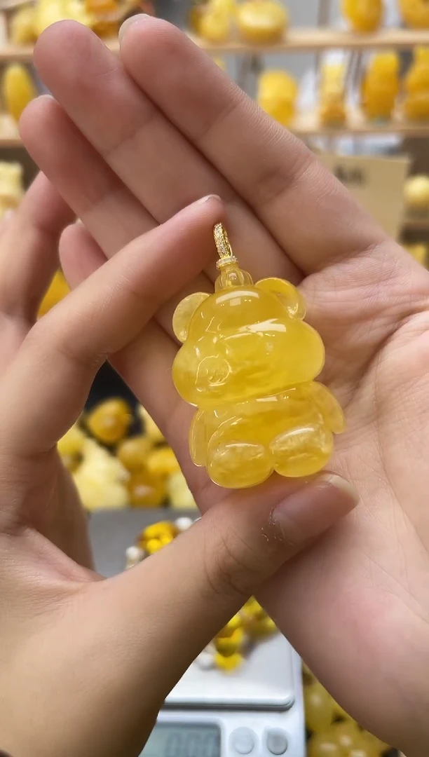 琥珀银S925镶嵌珠宝奇石008琥珀蜜蜡微瑕