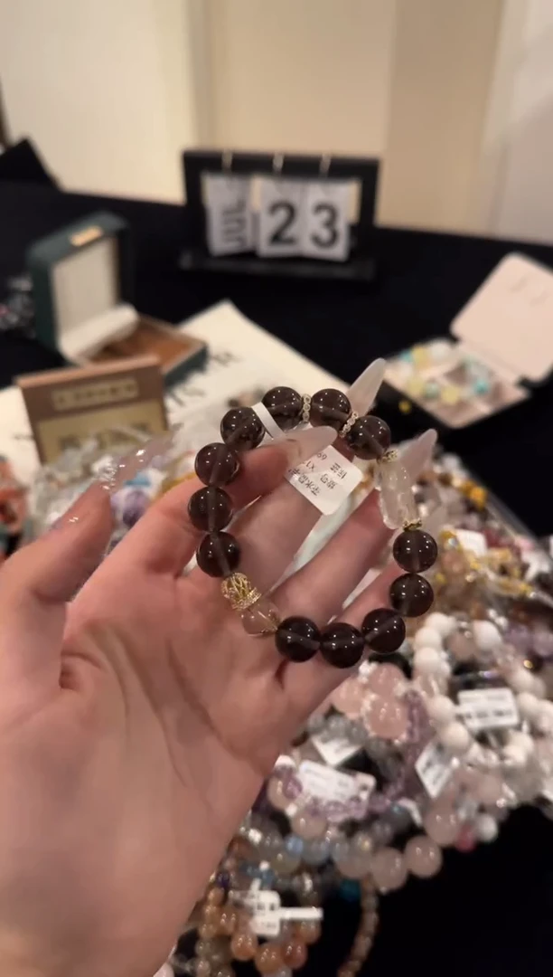 水晶手串合金冰曜石x1204