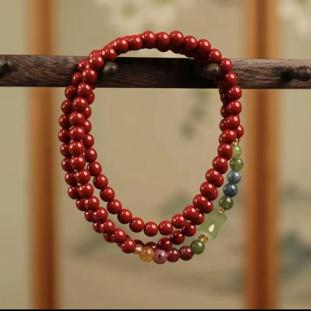 含辰砂工艺品朱砂琉璃项链-无礼盒御藏文玩阁商品链接@@SP117