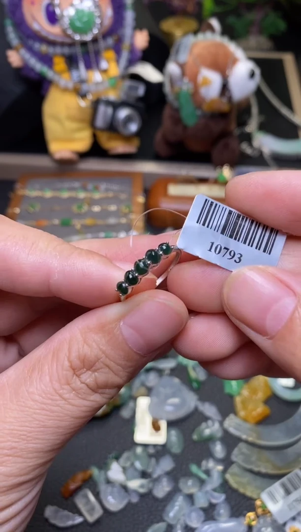 翡翠18K金镶嵌颈饰净货10793