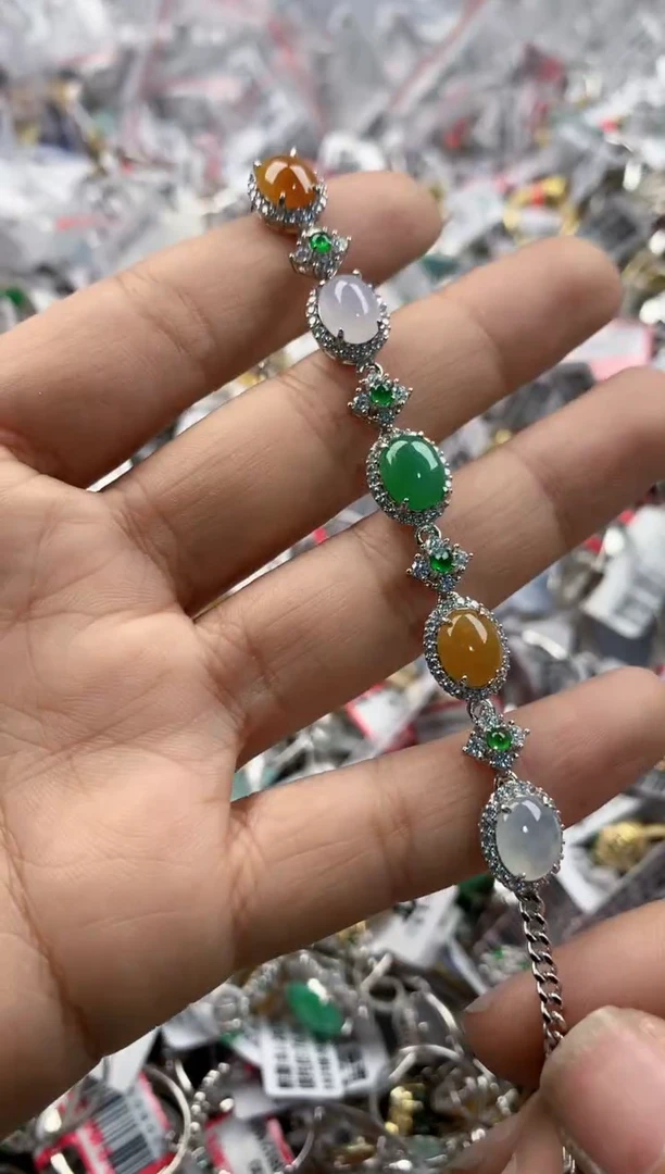 银S925镶嵌戒指翡翠777---3