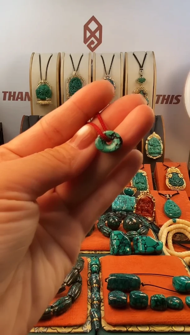 未镶嵌绿松石.网花 单颗