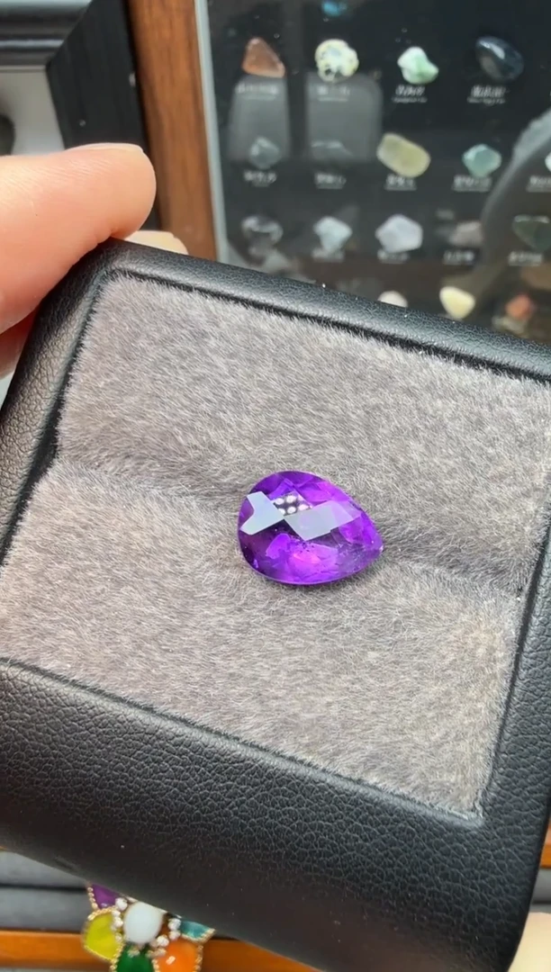 未镶嵌珠宝半成品紫晶4.4ct-A298-1p