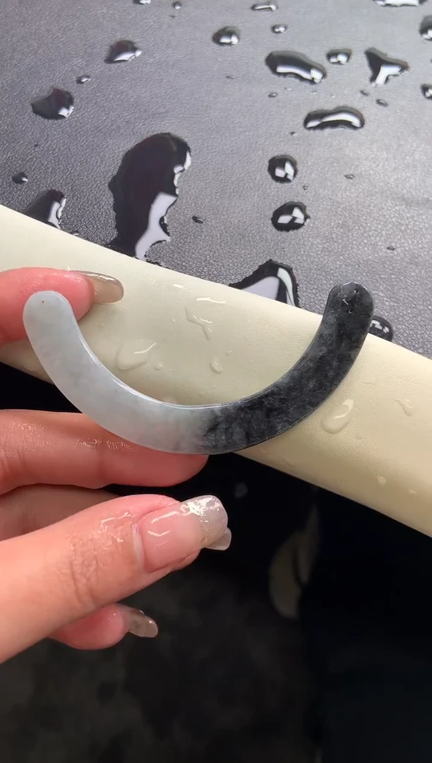 【闪购商品】定制翡翠未镶嵌玉璜-编绳