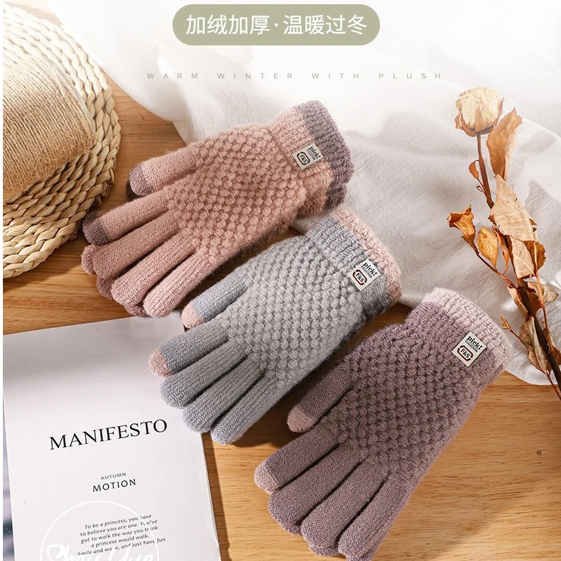 棉手套厚款男女通用情侣男士加厚女朋友手套耐磨