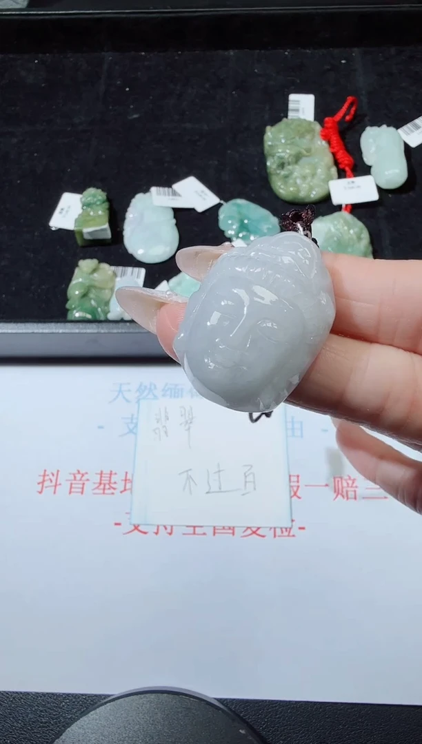 翡翠未镶嵌吊坠(不含链)观音头-74