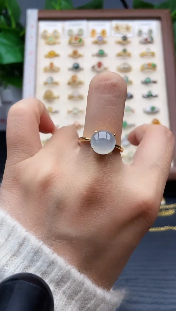 银S925镶嵌戒指翡翠12