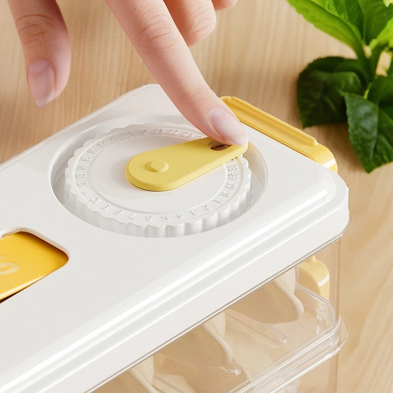 饺子盒家用食品级厨房冰箱收纳盒窄缝冷冻专用密封保鲜盒馄饨速冻