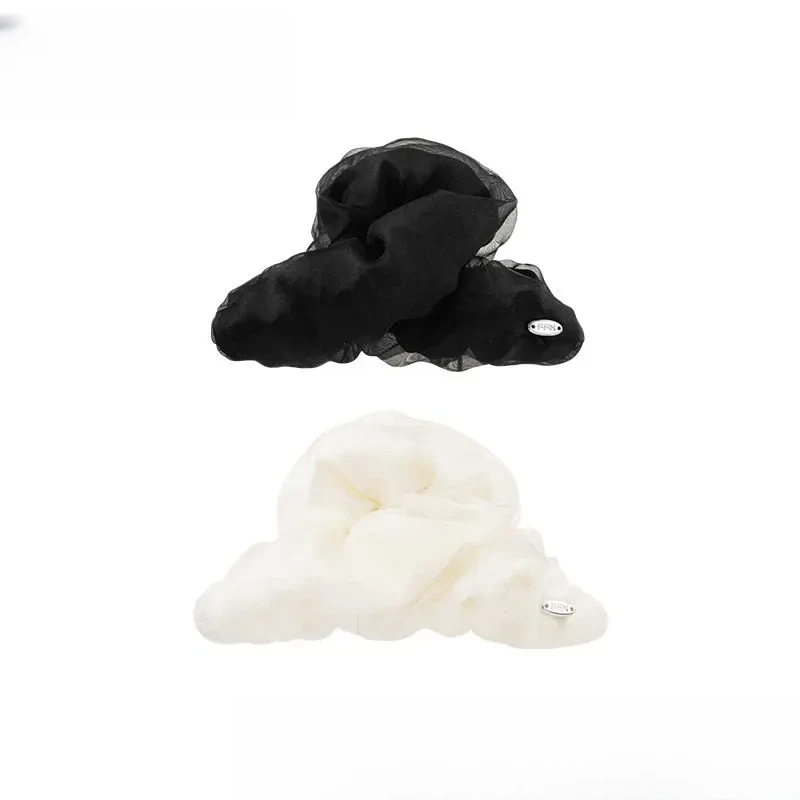 【咕噜】云朵鲨鱼夹抓夹发量多少白色发夹云朵鲨鱼夹高级感发饰