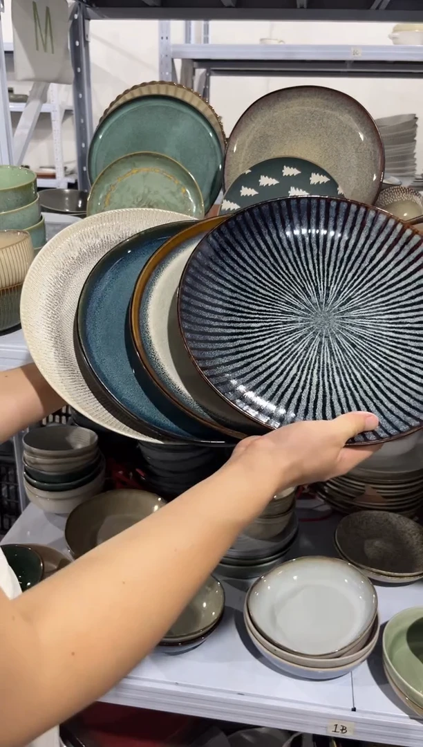 陶瓷外贸尾货瑕疵满20包邮X4 大盘组合