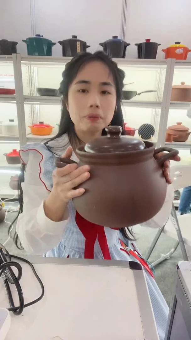 现代瑕疵5.0紫砂大肚锅带盖