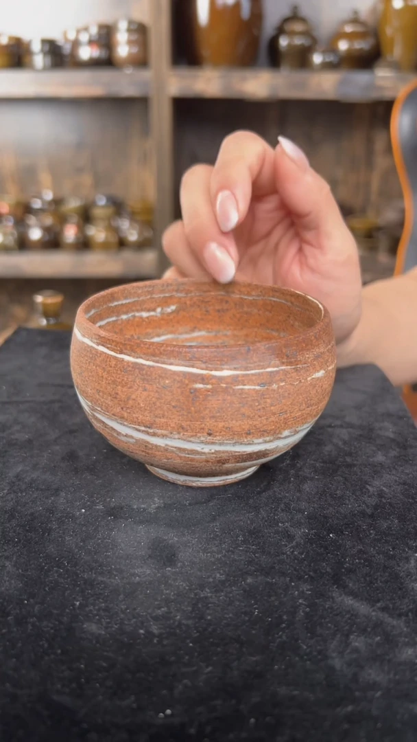 搅胎泥的粗泥　禅定杯200CC左右