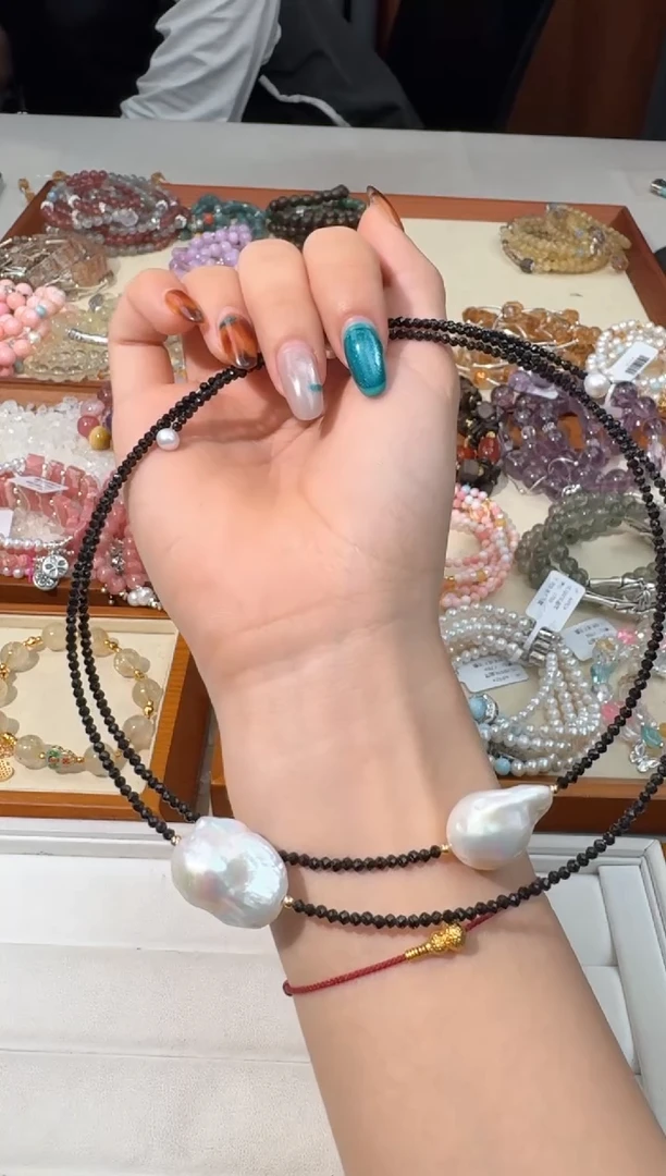 【闪购商品】水晶手链未镶嵌A014黑项圈巴洛克款