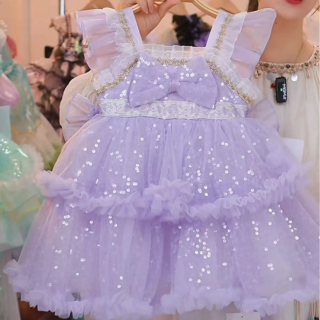 H【【-紫-】【大蛋糕-礼服】甜心洛丽塔2025新款童新款仙公主裙