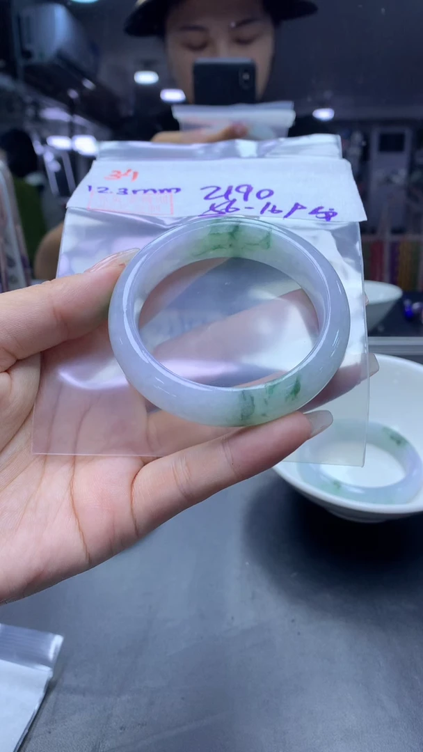 未镶嵌定制翡翠34手镯56纹+2190元+拍一发一