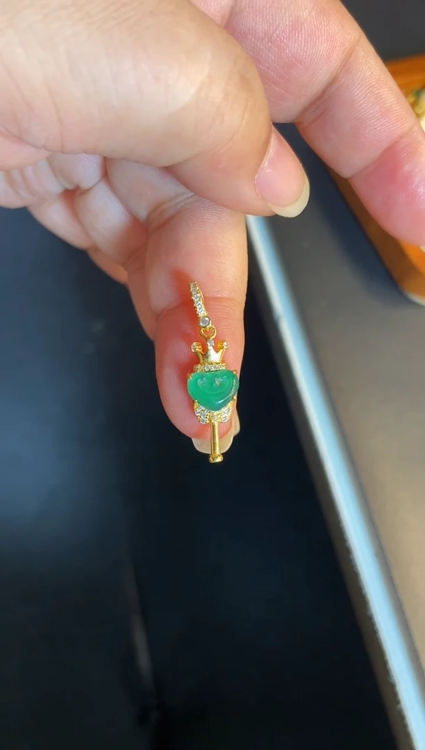 吊坠(不含链)银S925镶嵌翡翠1