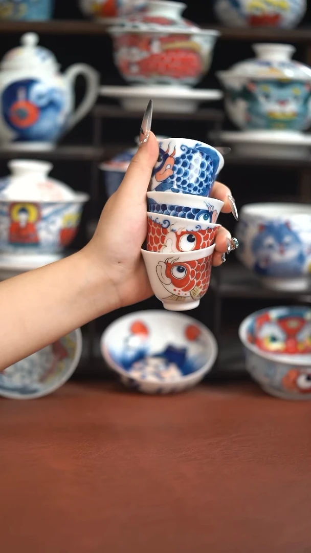 昨明手绘客杯4只（宠粉福利）