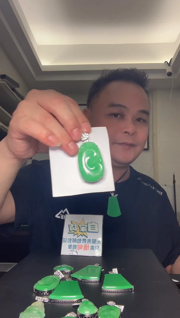 颈饰银S925镶嵌翡翠翡翠