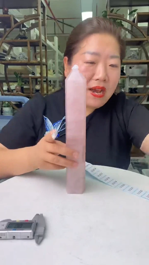 柱子未镶嵌水晶粉水晶柱子D213