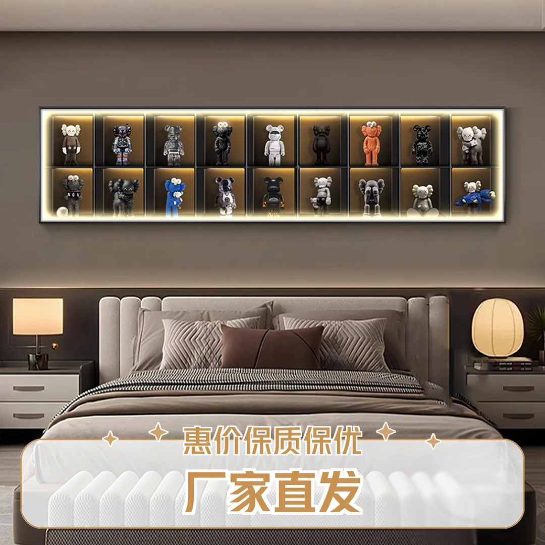 装饰画卧室床头卡通画客厅挂画暴力熊氛围壁画简约背景墙